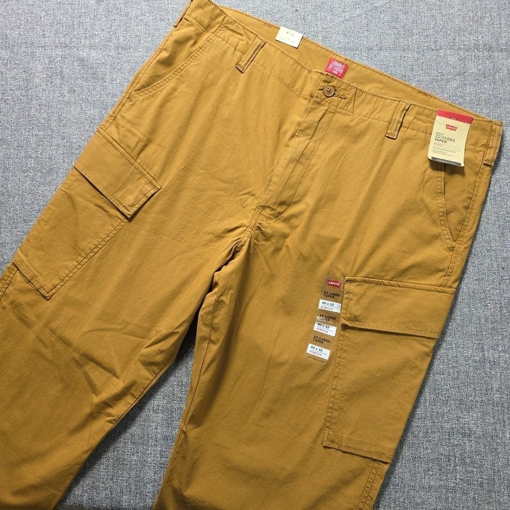 Levis Jeans‎ XX Cargo Pants Relaxed Taper Fit Stretch Ginger Khaki Brown 40 x 32